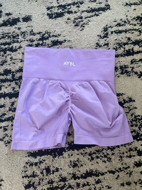 AYBL Lavender High-Waist Scrunch Bike Shorts